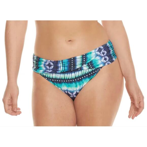 Bleu Rod Beattie Sun Sea & Sand Sarong Hipster Bikini Bottom 4 Navy NWT - Picture 3 of 7